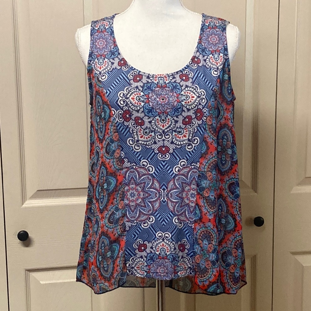 Live and Let Live Boho Tank Top Size M